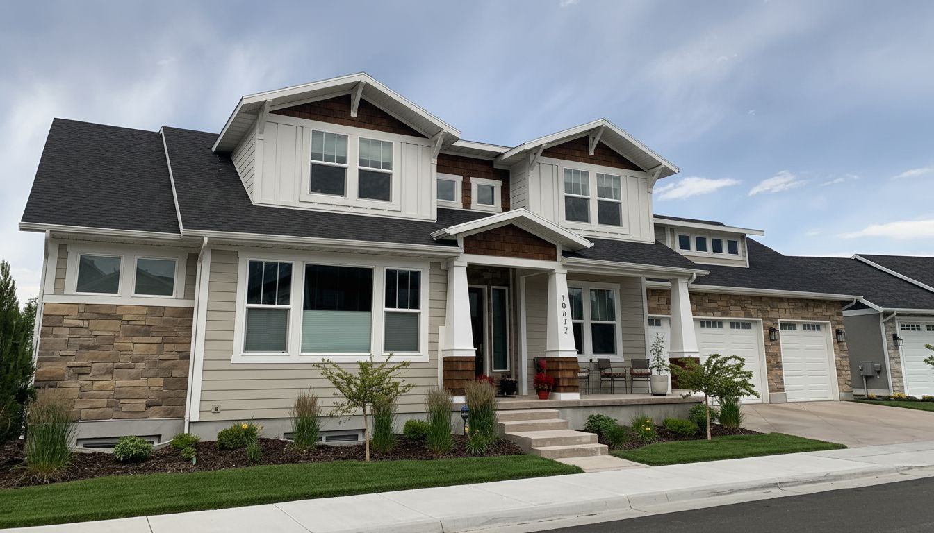 Professional roofing work on Utah home
